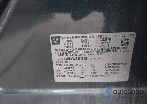 2018 Chevrolet Equinox Ls from USA, damaged, VIN 3GNAXREVXJS564099